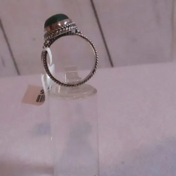 African Malachite Ring in Sterling Silver 925 - Picture 7 of 8